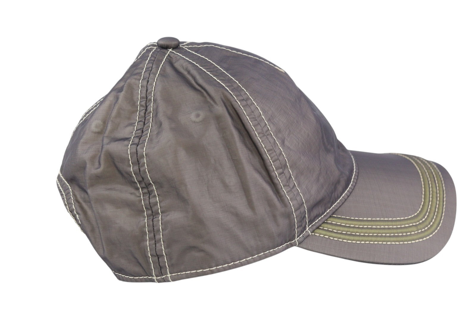 DIESEL C-Rick Men Cap OS Mid Grey Baseball Nylon Front Logo Lined Casual Unisex