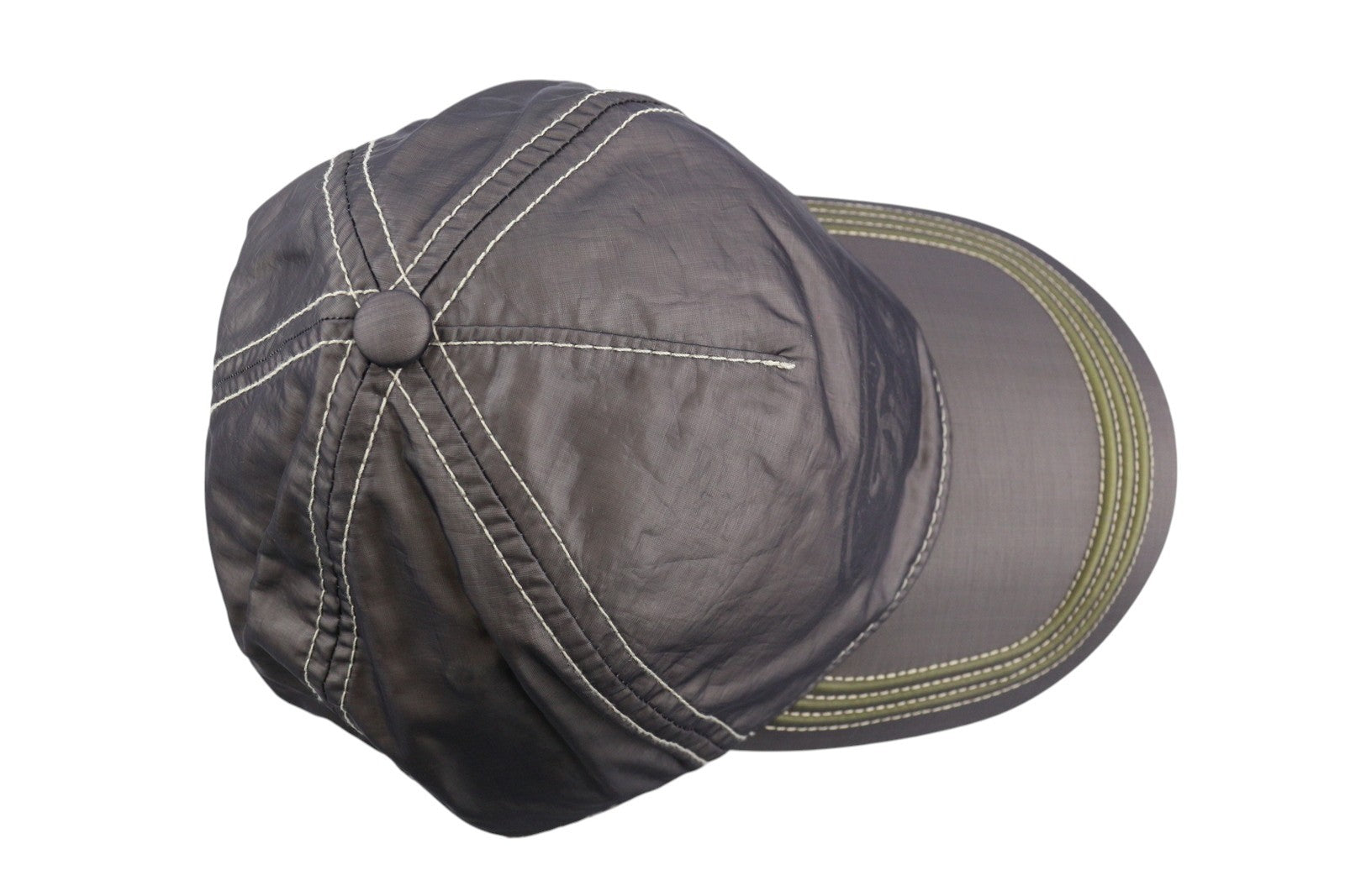 DIESEL C-Rick Men Cap OS Mid Grey Baseball Nylon Front Logo Lined Casual Unisex