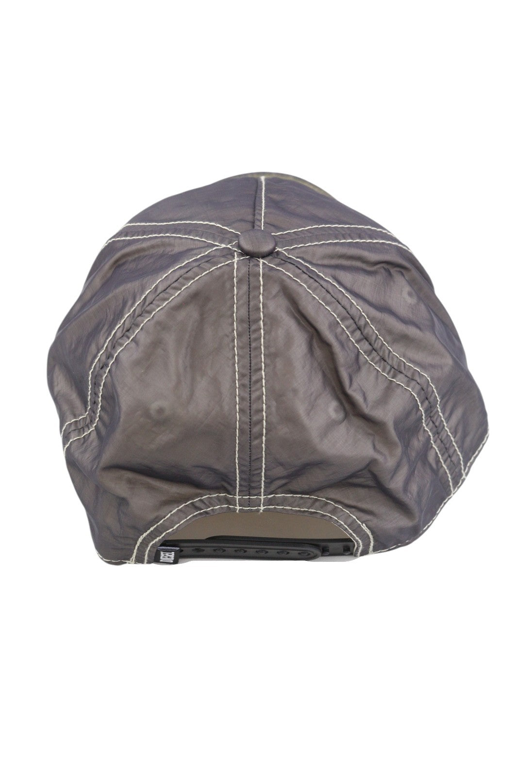 DIESEL C-Rick Men Cap OS Mid Grey Baseball Nylon Front Logo Lined Casual Unisex