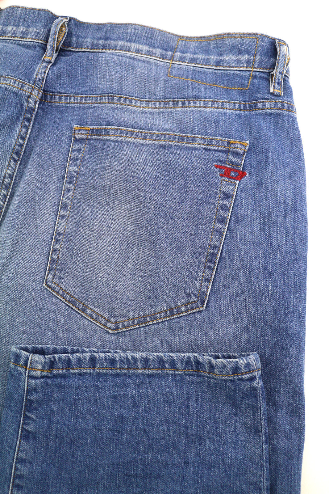 DIESEL 2020 D-Viker REHAJ Men Jeans W36/L34 Regular Mid Waist Straight Leg Blue