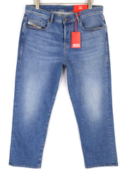 DIESEL 2020 D-Viker REHAJ Men Jeans W36/L30 Regular Fit Mid Waist Straight Leg