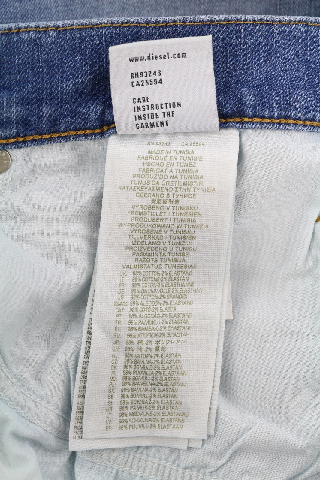 DIESEL 2020 D-Viker REHAJ Men Jeans W36/L30 Regular Fit Mid Waist Straight Leg