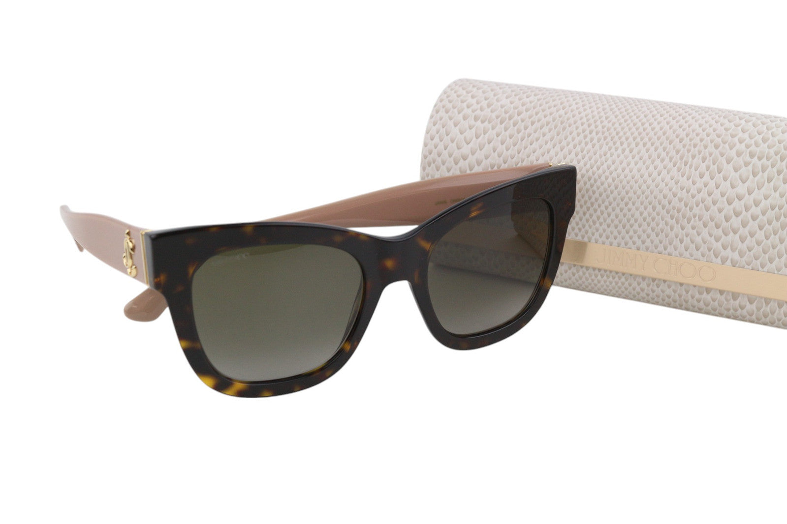 JIMMY CHOO Jan/s Onsha Women Sunglasses Tinted Animal Print Cateye RRP€349