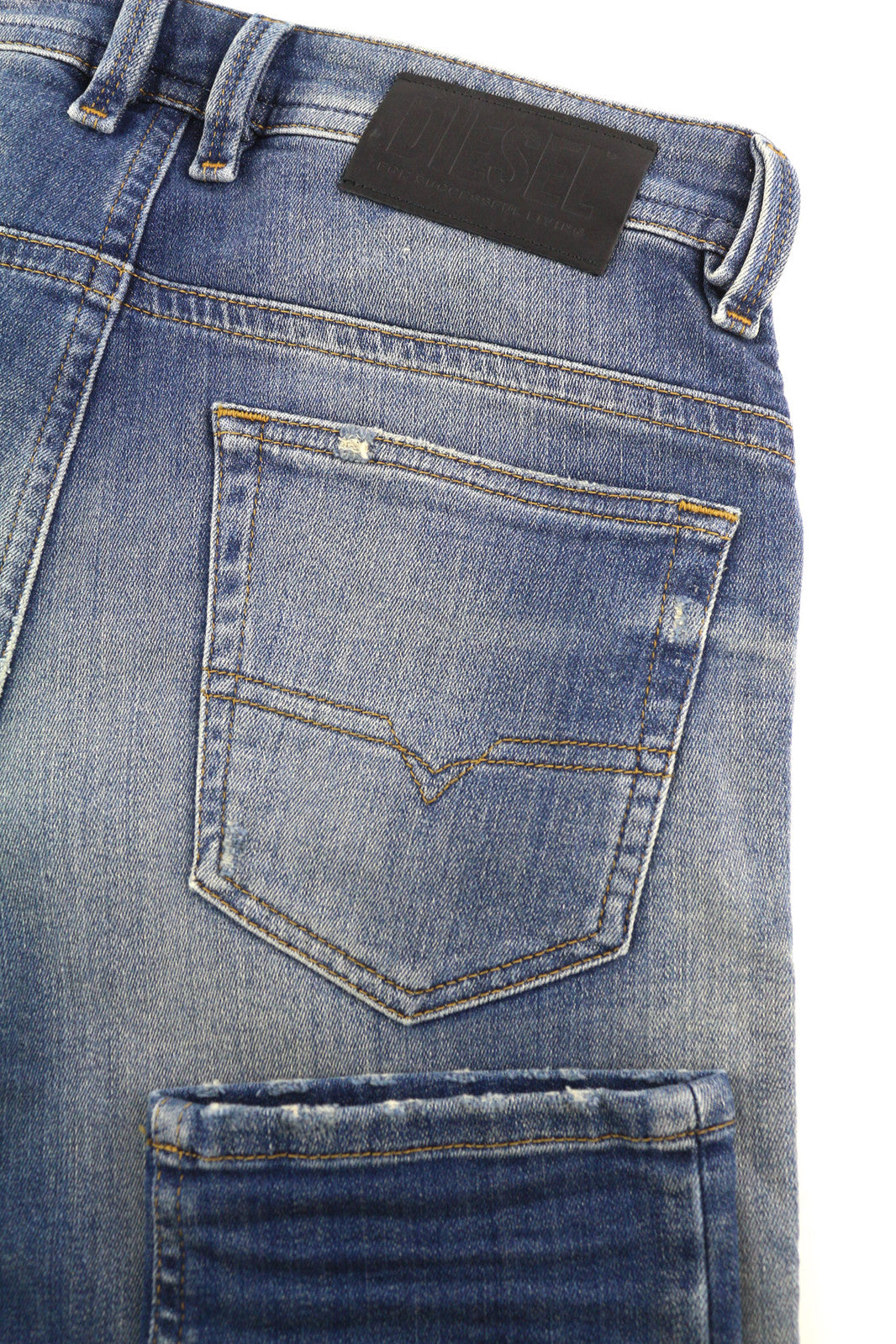 DIESEL Thommer-T 0870M Men Jeans W27 Jogg Stretch Ripped Distress Washed Slim