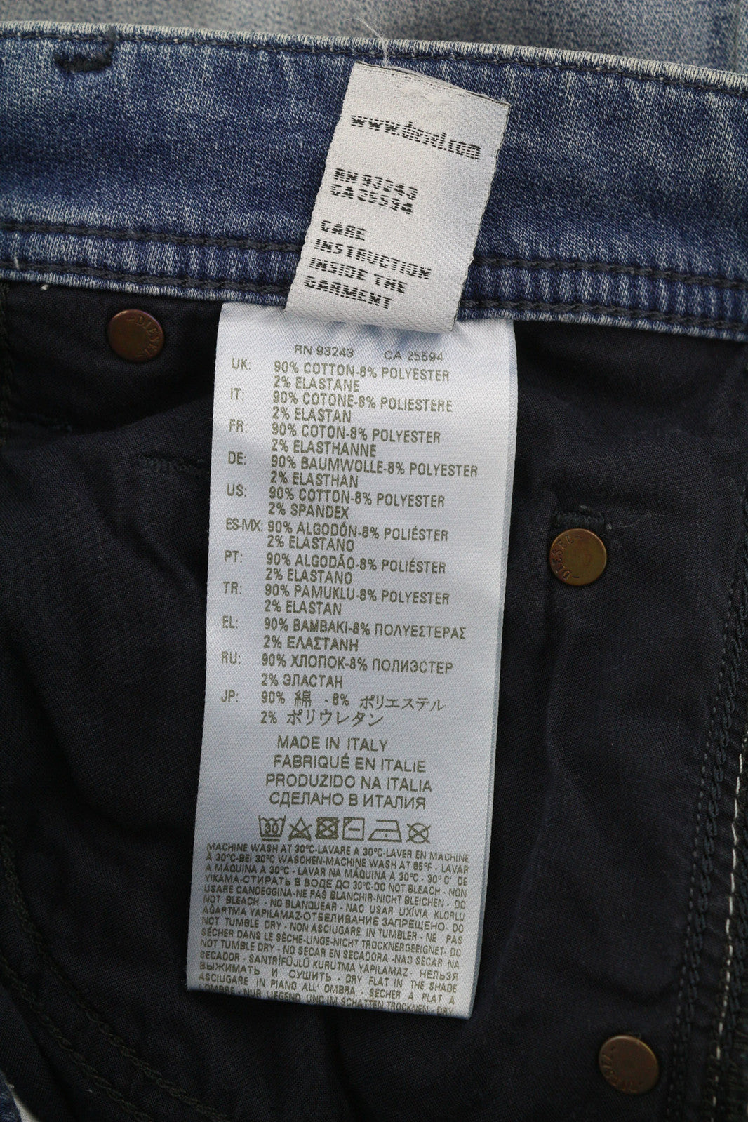 DIESEL Krooley CB-NE 084XA Men Jeans W28 Jogg Stretch Ripped Washed Blue RRP€210