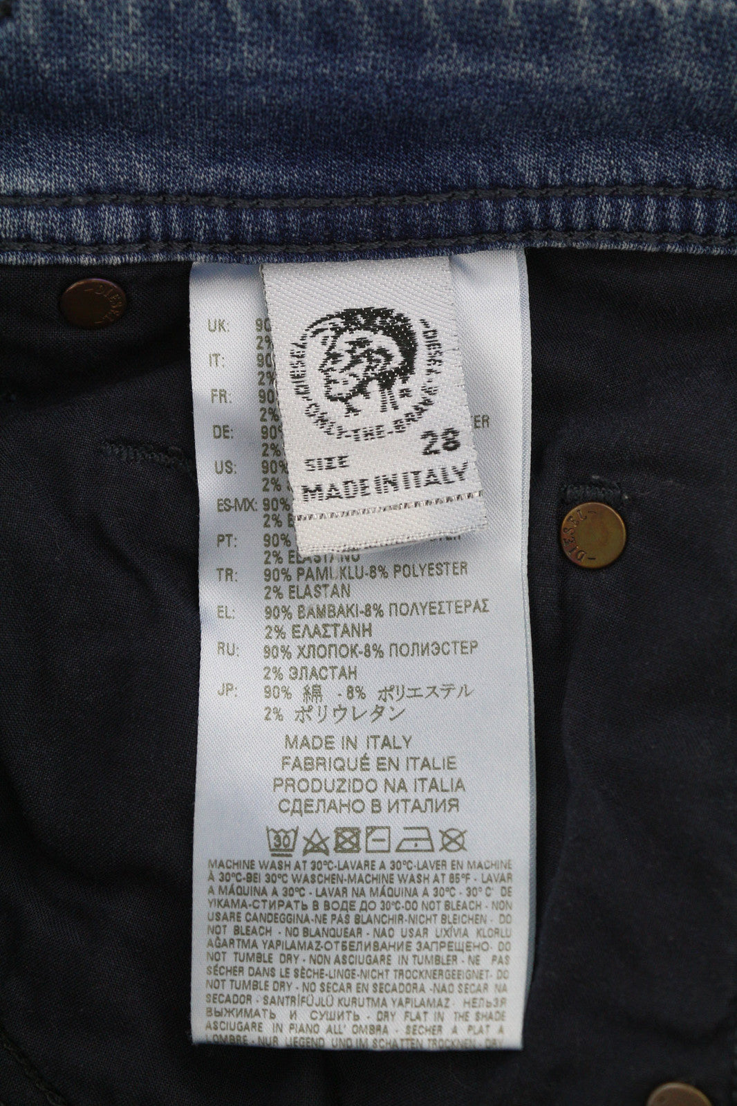 DIESEL Krooley CB-NE 084XA Men Jeans W28 Jogg Stretch Ripped Washed Blue RRP€210