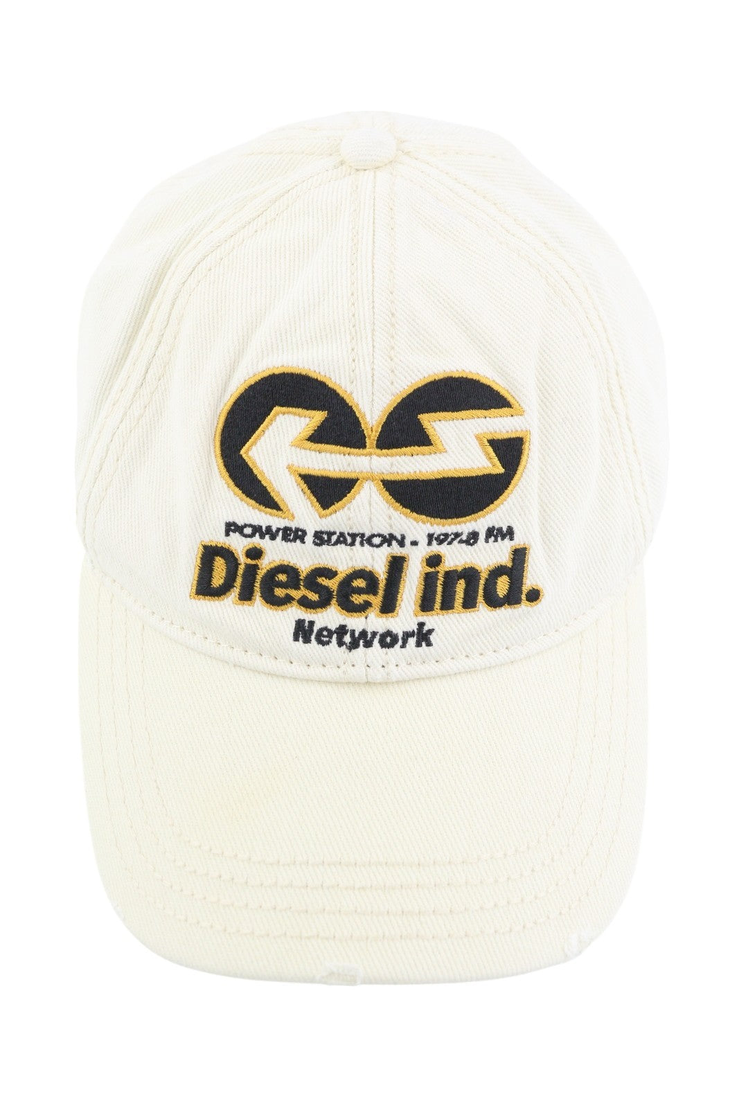 DIESEL C-Syom Men's Cap OS White Baseball Embroidered Logo Cotton Casual Unisex