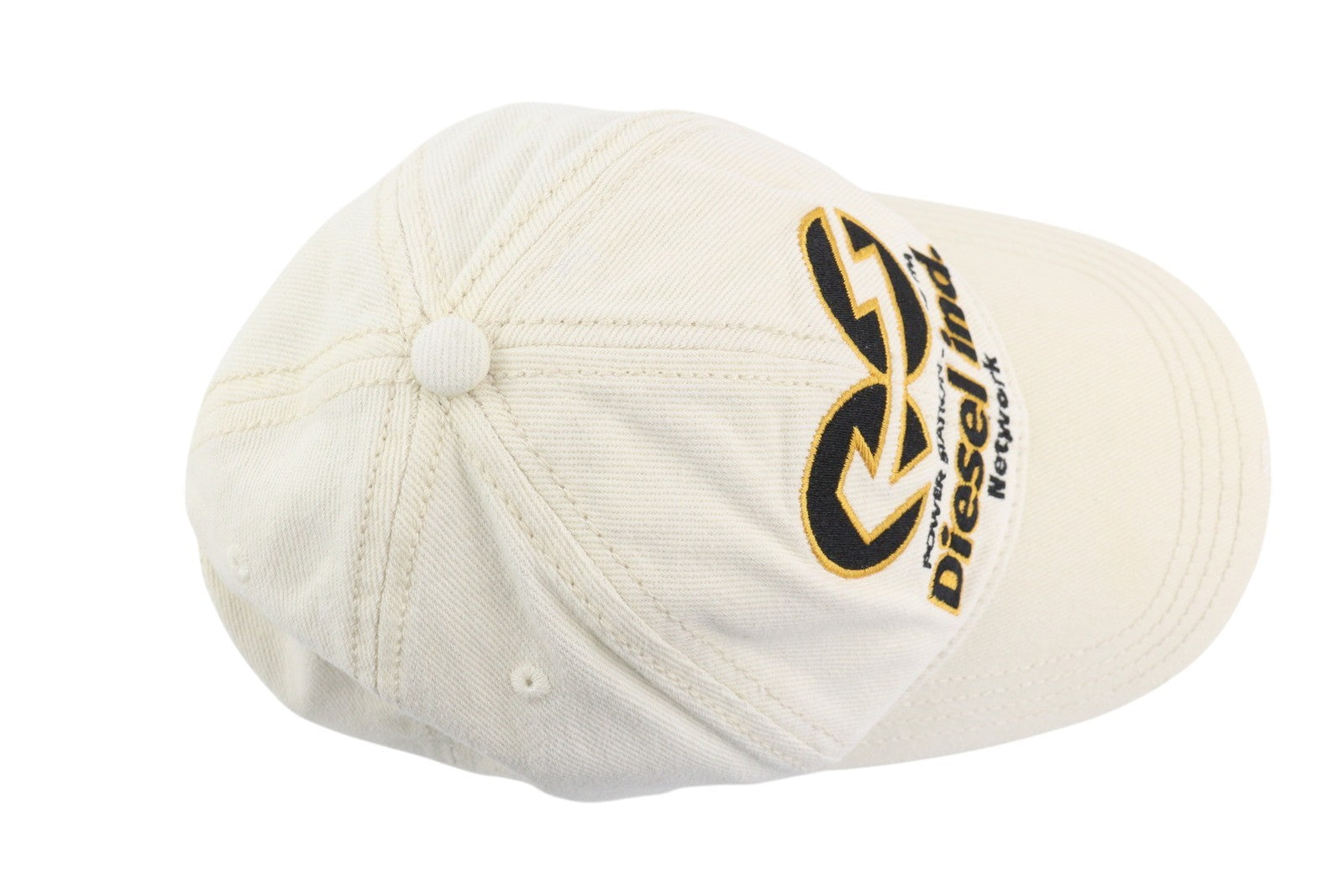 DIESEL C-Syom Men's Cap OS White Baseball Embroidered Logo Cotton Casual Unisex
