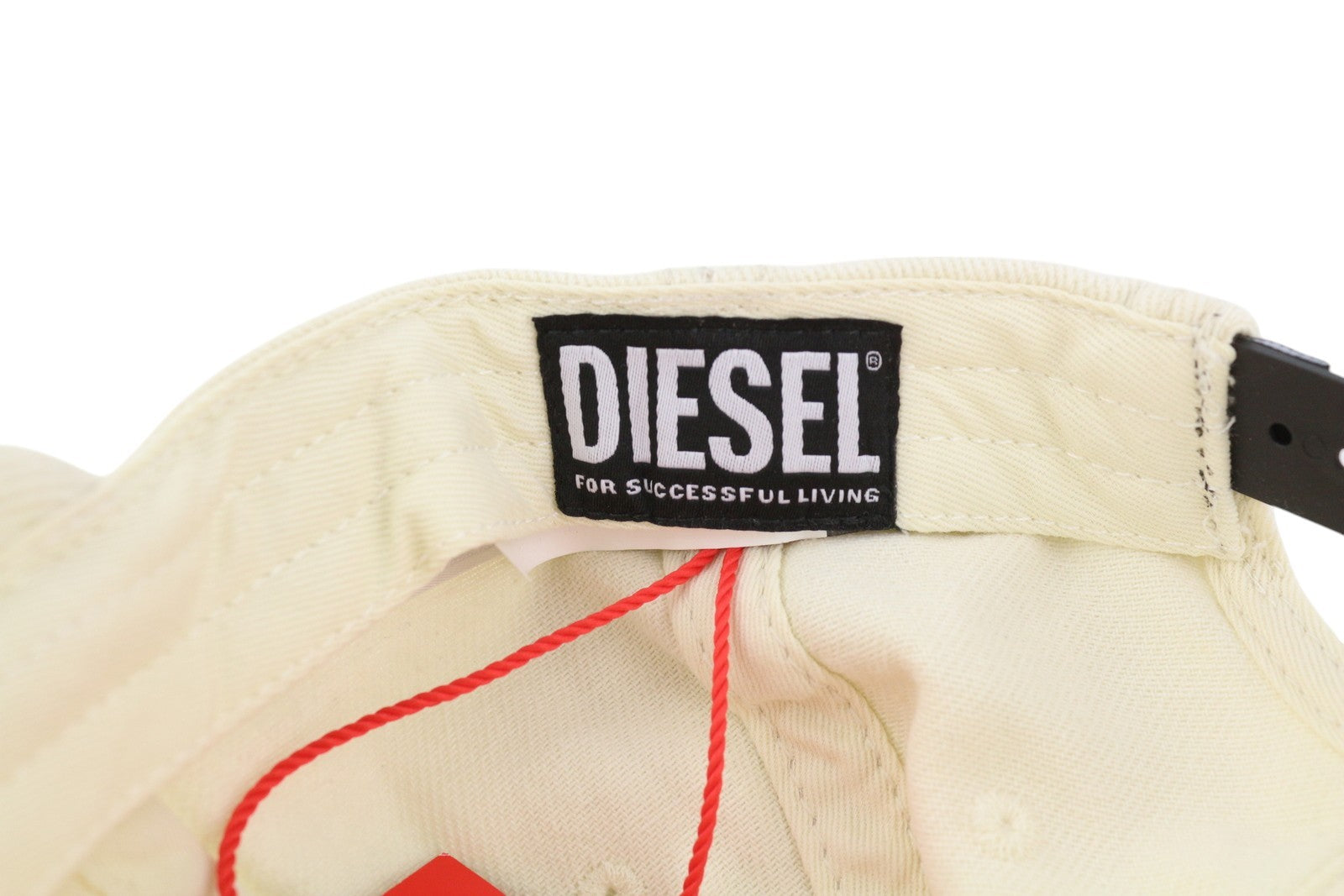 DIESEL C-Syom Men's Cap OS White Baseball Embroidered Logo Cotton Casual Unisex