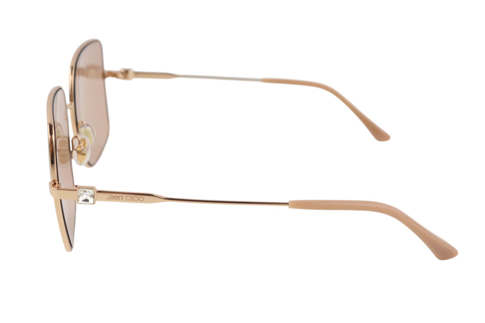 JIMMY CHOO Lili/S Women Sunglasses ONE SIZE Tinted Rose Gold Square RRP€299