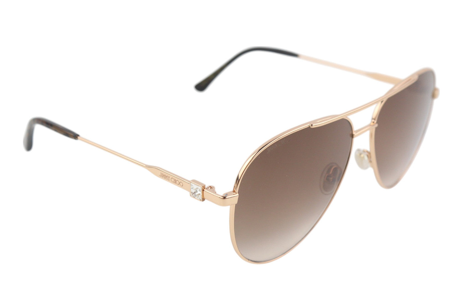 JIMMY CHOO Olly/S Women Sunglasses ONE SIZE Tinted Pilot Rose Gold Frame RRP€269