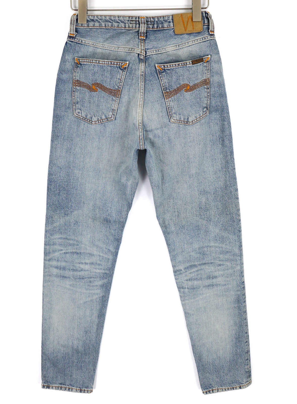 NUDIE JEANS Breezy Britt Women Jeans W28/L32 Slim Fit Washed Denim Blue Zip Fly