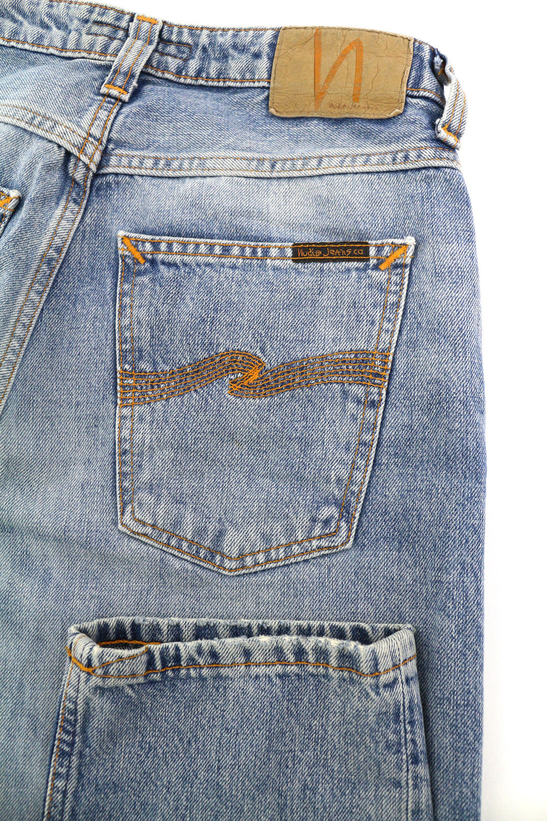 NUDIE JEANS Breezy Britt Women Jeans W28/L32 Slim Fit Washed Denim Blue Zip Fly