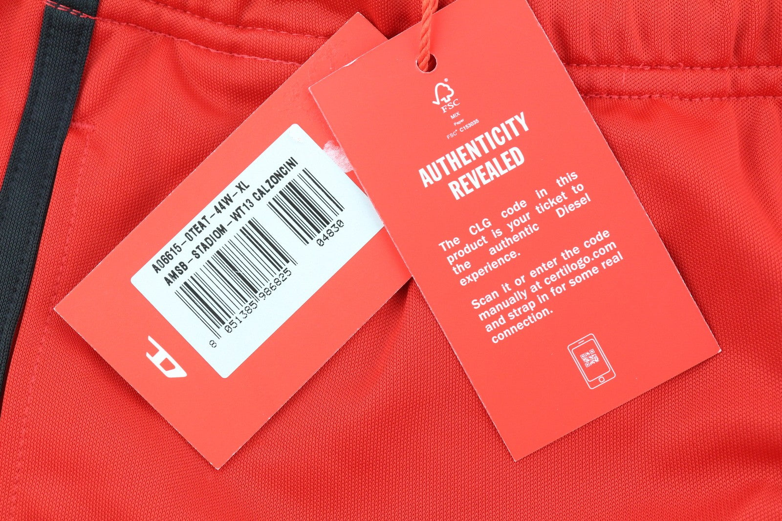 DIESEL Amsb-Stadiom-Wt13 Men Shorts XL 55DSL Sports Track Drawstrings RRP100