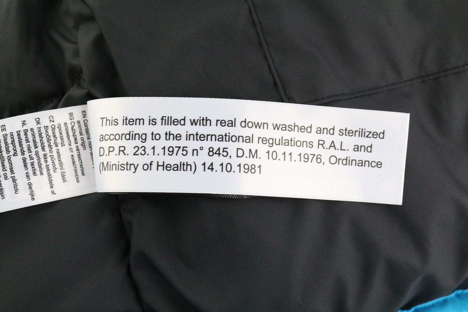 THE NORTH FACE Himalayan Men Jacket M 550 Down Filled Hooded Quilted Logo Blue