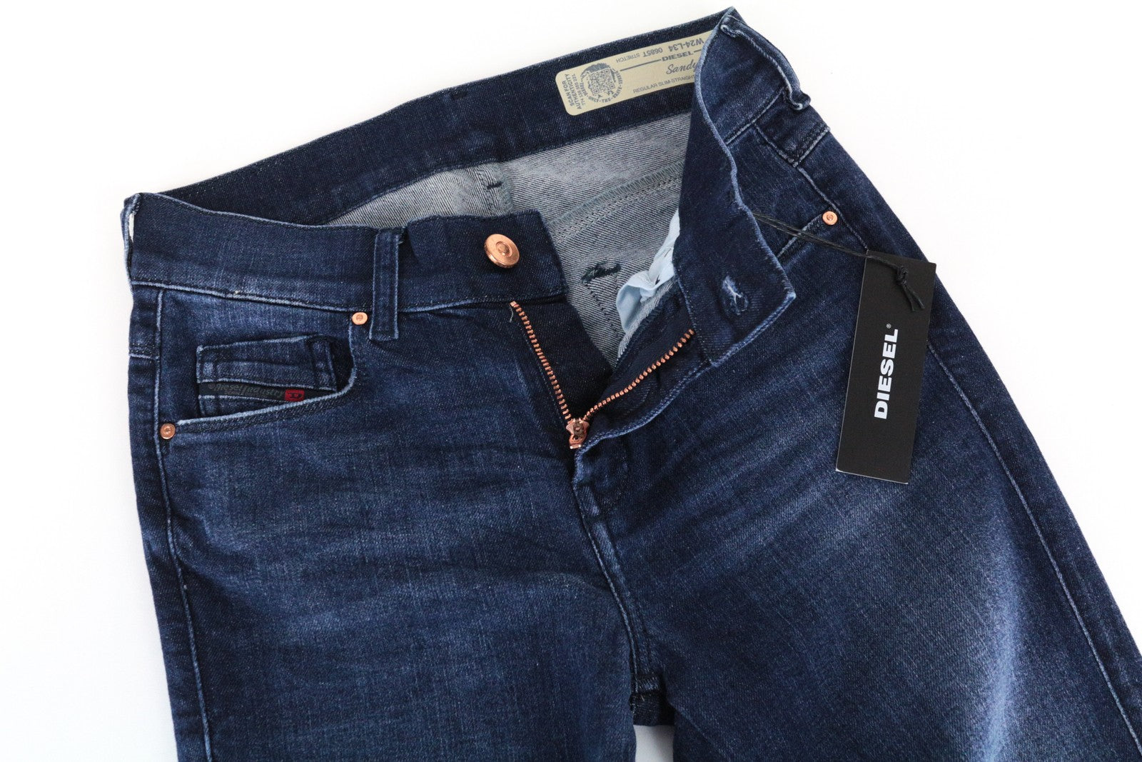 DIESEL Sandy 0685T Women's Jeans W24/L34 Slim Straight Girls Blue Cotton Stretch