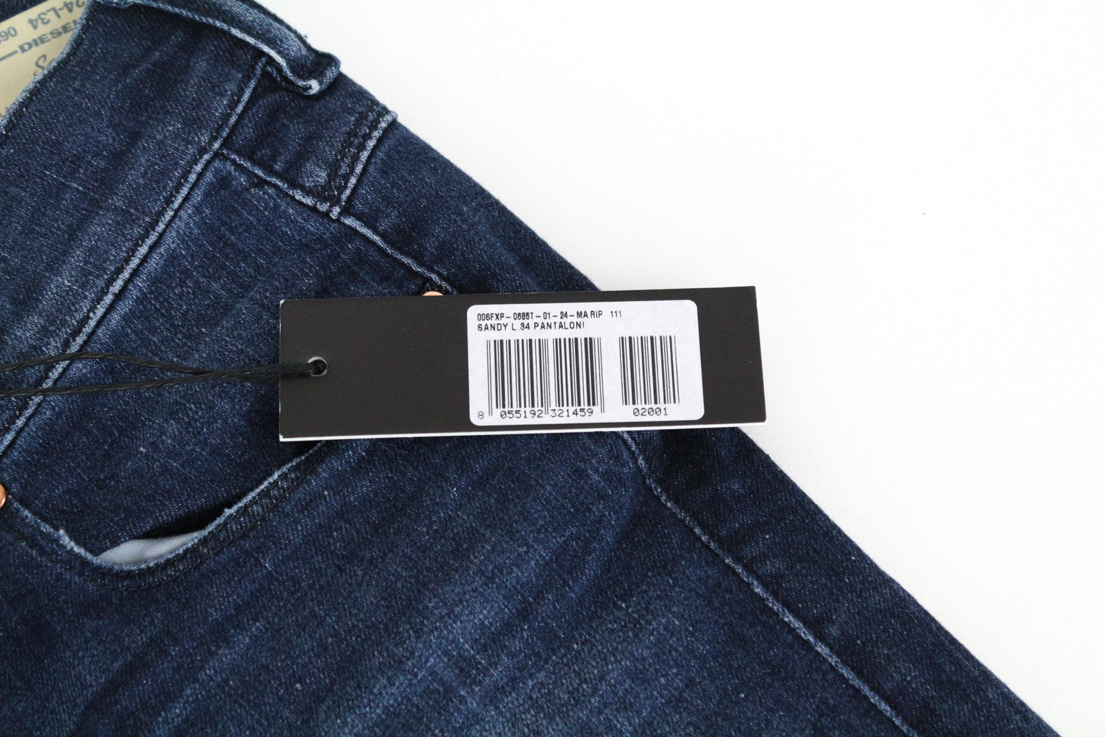 DIESEL Sandy 0685T Women's Jeans W24/L34 Slim Straight Girls Blue Cotton Stretch