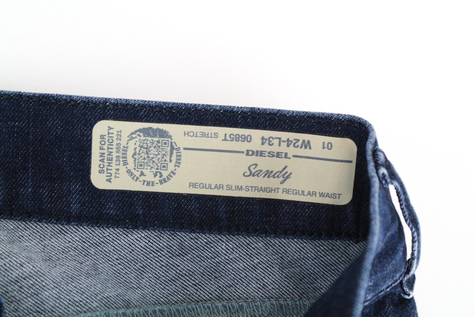 DIESEL Sandy 0685T Women's Jeans W24/L34 Slim Straight Girls Blue Cotton Stretch