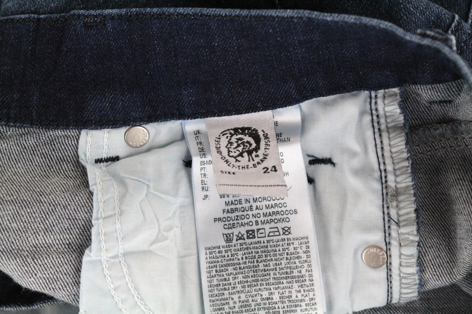 DIESEL Sandy 0685T Women's Jeans W24/L34 Slim Straight Girls Blue Cotton Stretch