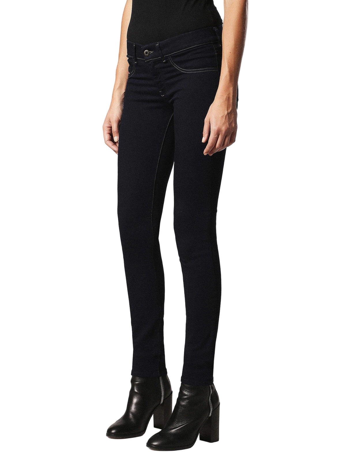 DIESEL Livier 0881B Women's Jeans W24 Super Slim Girls Blue Navy Cotton Stretch