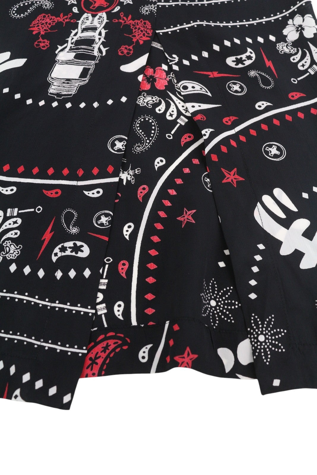 DIESEL O-Miyo-B Women Skirt XS Elastic Waist Patterned Knee-Length RRP€150