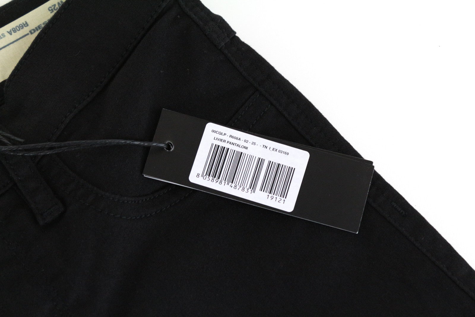 DIESEL Livier R608A Women's Jeans W25 Super Slim Fit Black Cotton Stretch Denim