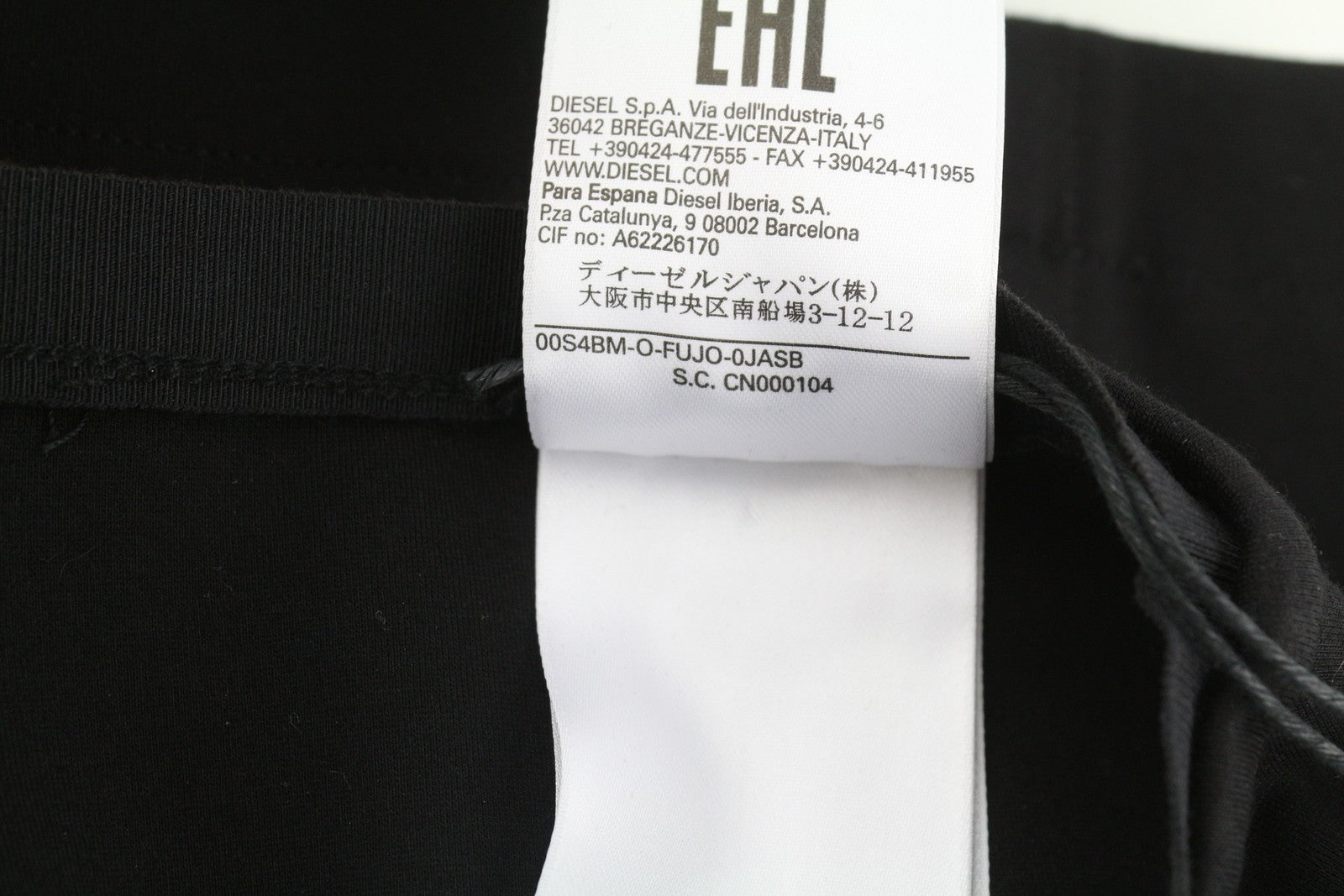 DIESEL O-Fujo 0JASB Women Skirt W24 Black Silver Tone Details Stretch RRP€165