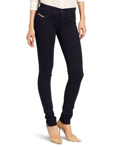 DIESEL Livier R608A Women's Jeans W25 Super Slim Fit Black Cotton Stretch