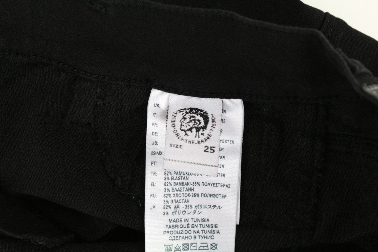 DIESEL Livier R608A Women's Jeans W25 Super Slim Fit Black Cotton Stretch