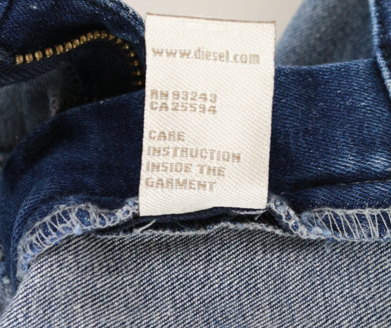 DIESEL Livier 084GJ Women Jeans W24 Super Slim Girls Ripped Cotton Stretch Blue