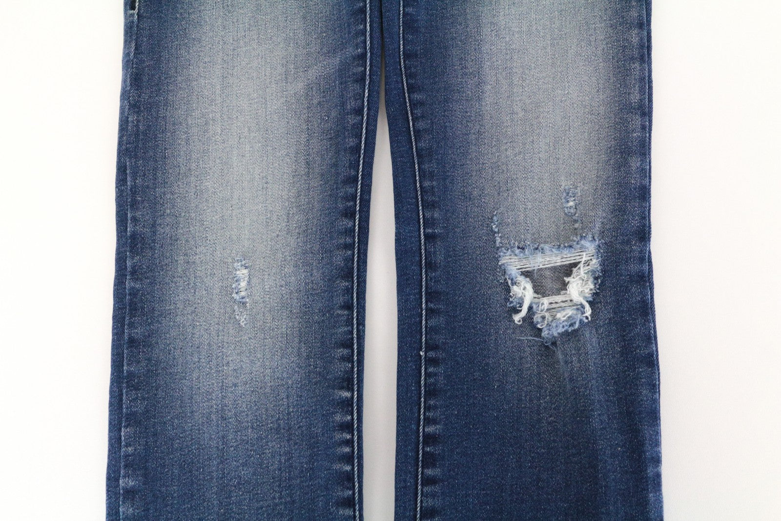 DIESEL Livier 084GJ Women Jeans W24 Super Slim Girls Ripped Cotton Stretch Blue