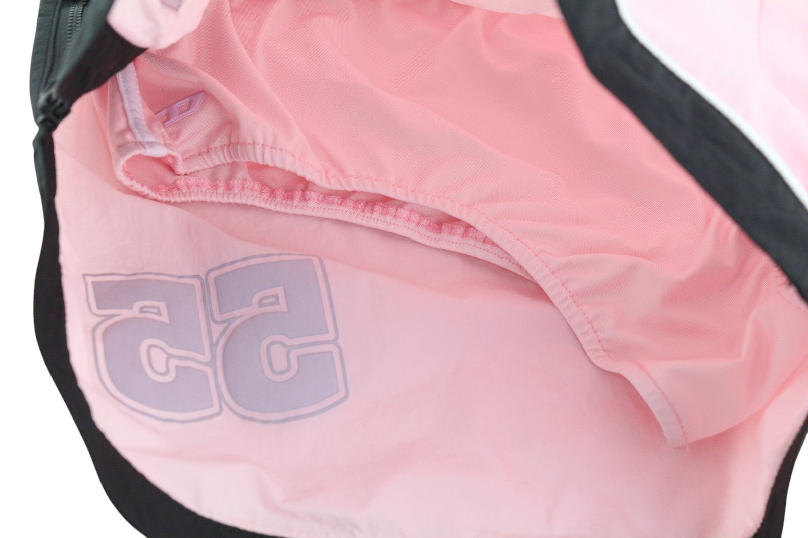 DIESEL Awwb-Eicy-Wt 12 Women Shorts L Pink Elastic Waist Lined Logo RRP€90 Black