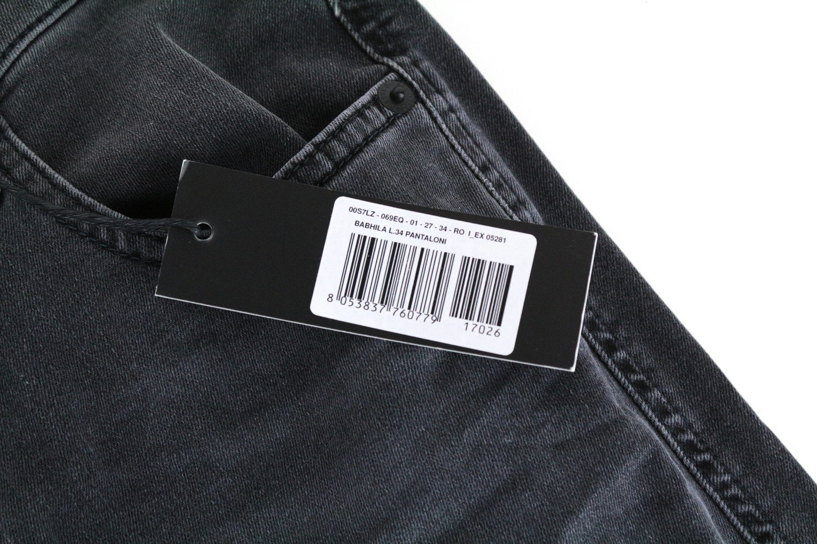 DIESEL Babhila 069EQ Women Jeans W27/L34 Slim Skinny Washed Grey Cotton Stretch