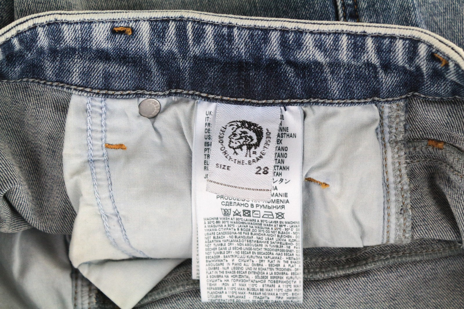 DIESEL Babhila 069BN Women's Jeans W28/L32 Slim Skinny Cotton Stretch Light Blue