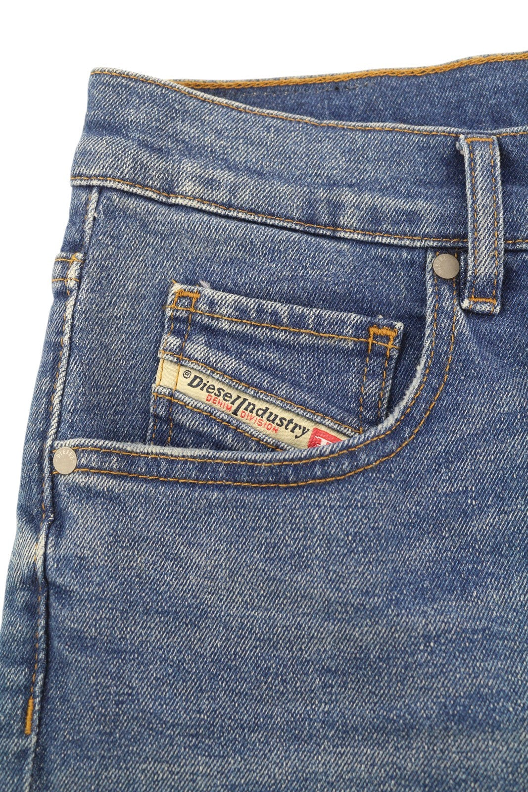 DIESEL De-Lowy-Ra RB022 Women Shorts W25 Washed Blue Denim Distress RRP€120