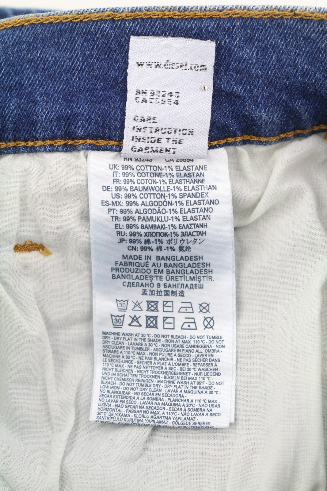 DIESEL De-Lowy-Ra RB022 Women Shorts W25 Washed Blue Denim Distress RRP€120