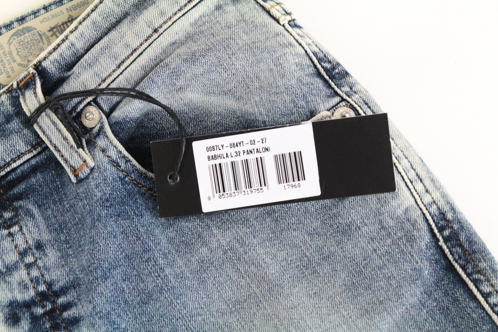 DIESEL Babhila 069BN Women Jeans W27/L32 Slim Skinny Washed Cotton Stretch Blue