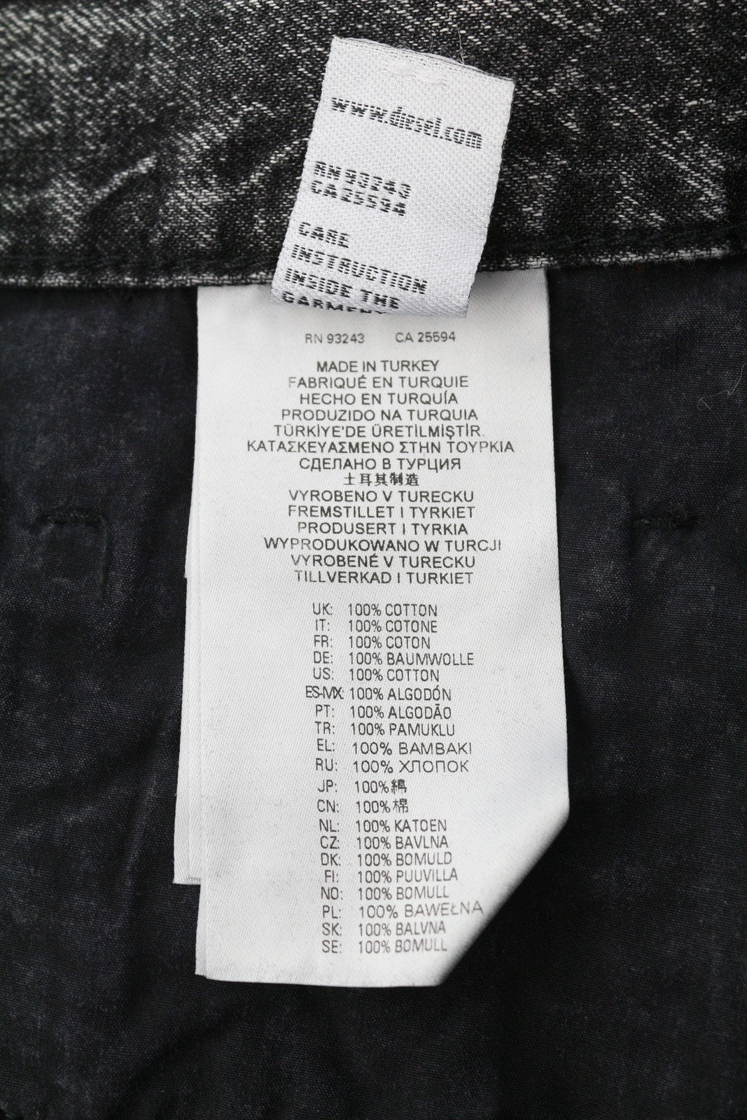 DIESEL D-Maxs-SP 0HBAQ Men Shorts W34 Black Denim Marbled Look RRP€150