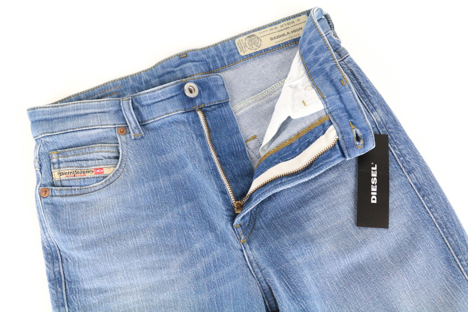 DIESEL Babhila-High 081AF Women's Jeans W26/L30 Slim Skinny Cotton Stretch Blue