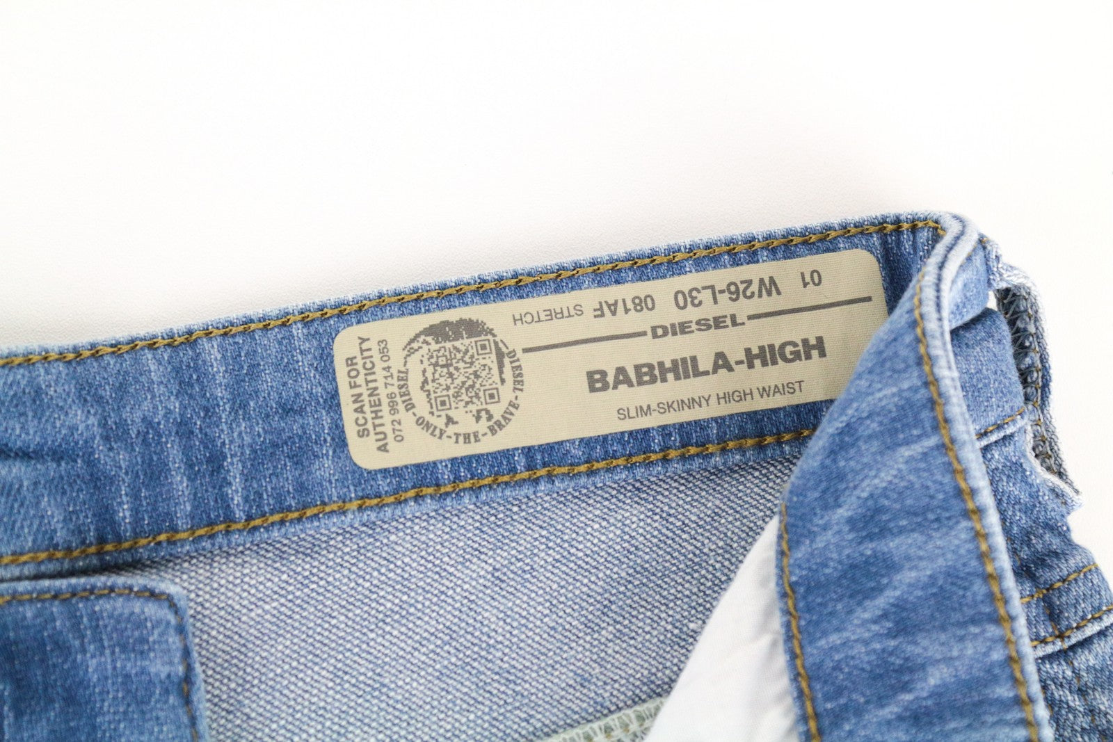 DIESEL Babhila-High 081AF Women's Jeans W26/L30 Slim Skinny Cotton Stretch Blue