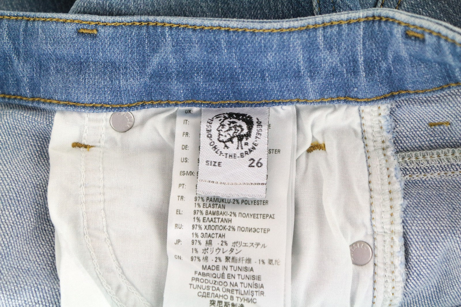 DIESEL Babhila-High 081AF Women's Jeans W26/L30 Slim Skinny Cotton Stretch Blue