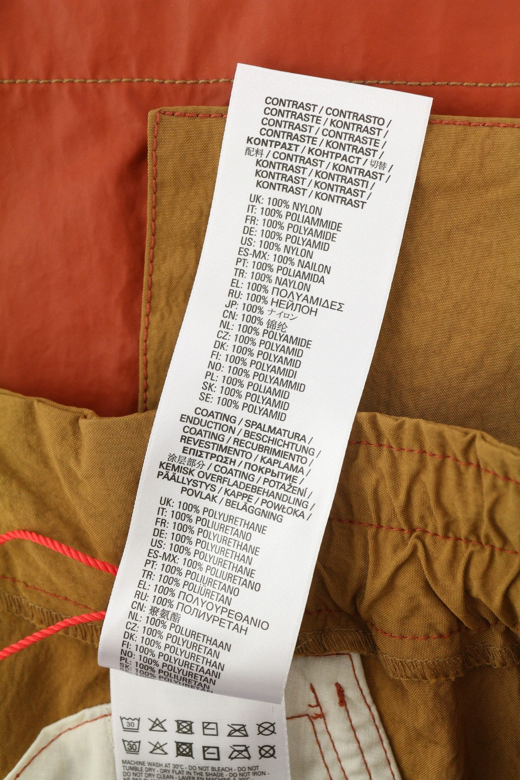 DIESEL P-Glary Men Shorts W32 Cargo Mid Brown Elastic Waist Pockets RRP€175