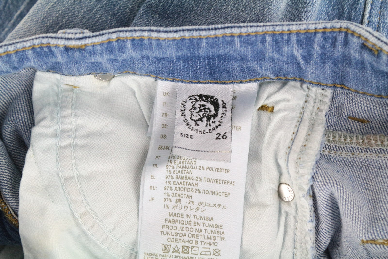 DIESEL Babhila-High 081AF Women's Jeans W26/L32 Slim Skinny Denim Stretch Blue