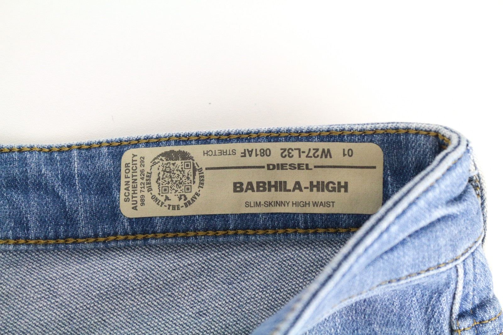 DIESEL Babhila-High 081AF Women Jeans W27/L32 Slim Skinny 5-Pocket Stretch Blue