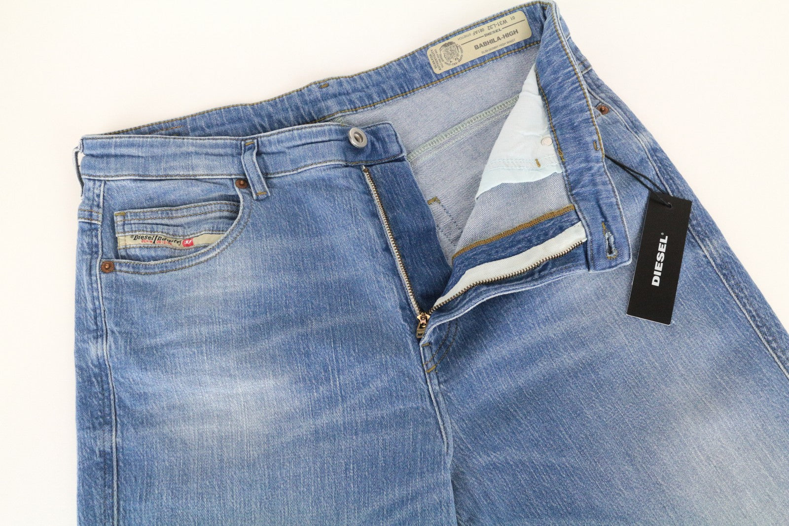 DIESEL Babhila-High 081AF Women's Jeans W31/L32 Slim Skinny Washed Stretch Blue