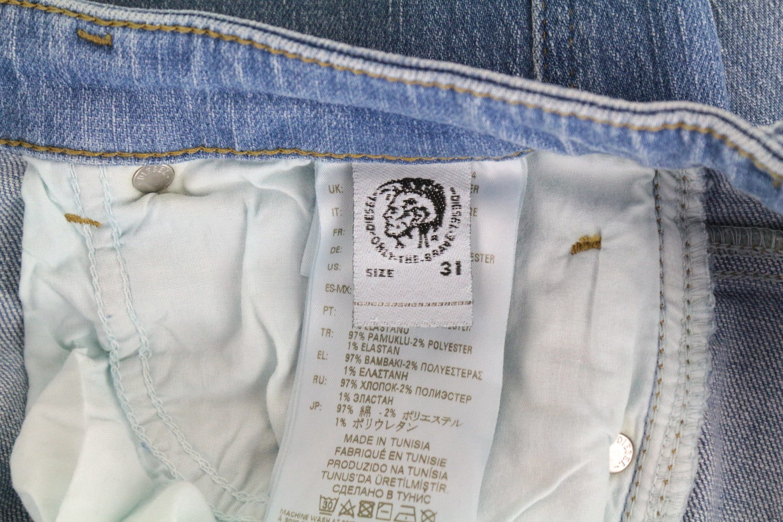 DIESEL Babhila-High 081AF Women's Jeans W31/L32 Slim Skinny Washed Stretch Blue