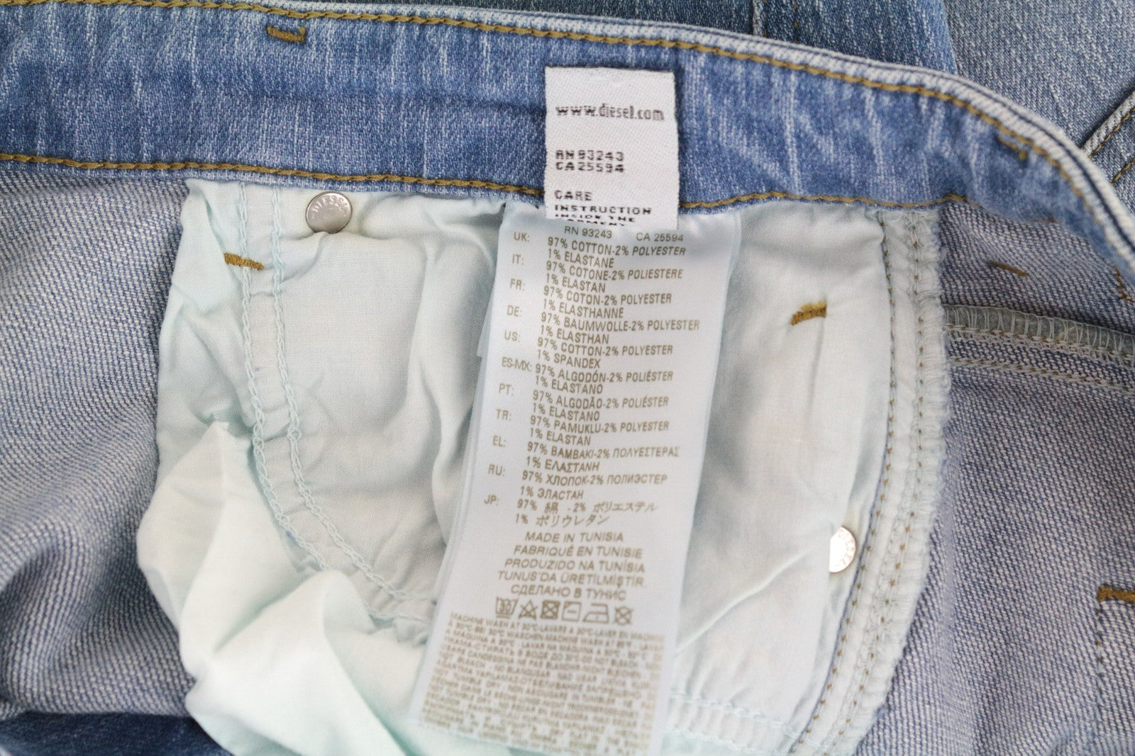 DIESEL Babhila-High 081AF Women's Jeans W31/L32 Slim Skinny Washed Stretch Blue