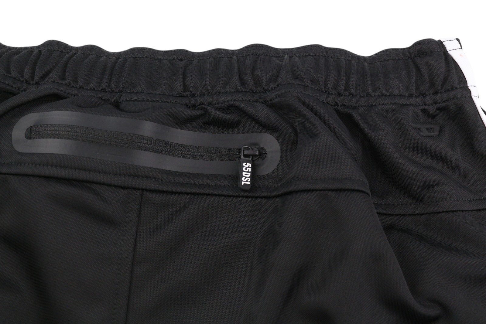 DIESEL Amsb-Stadiom-Wt13 Men Shorts M 55DSL Sport Track Elastic Waist Logo Black