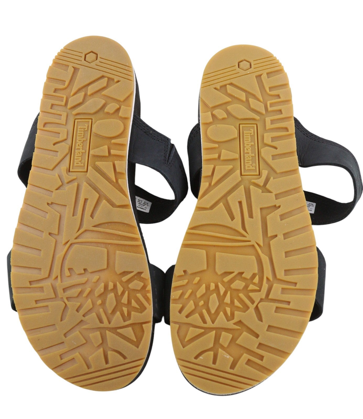TIMBERLAND A2AT9 Women Sandals EU39/39.5 Black Leather Straps Flat Sole Logo