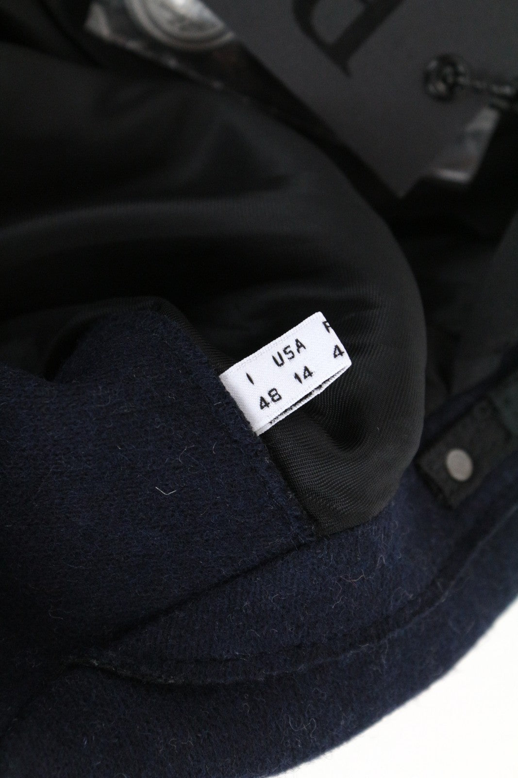 REPLAY Men's Coat 48 Blue Wool Blend Double-Breasted Peak Collared RRP€499